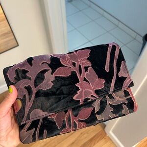 Floral Velvet Clutch
